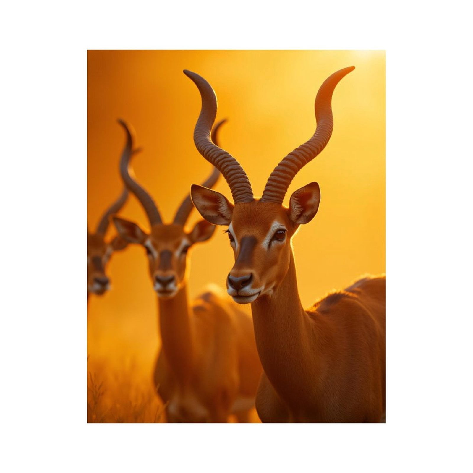 Paint by Numbers Kit for Adults, Majestic Antelope Sunrise Scene Paint by Numbers, Easy Paint by Numbers Kit for Adults Beginner, DIY Adult Paint by Number Kits on Canvas, Home Decor