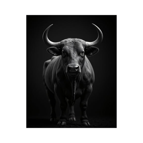 Paint by Numbers Kit for Adults, Majestic Bull Silhouette Dark Paint by Numbers, Easy Paint by Numbers Kit for Adults Beginner, DIY Adult Paint by Number Kits on Canvas, Home Decor