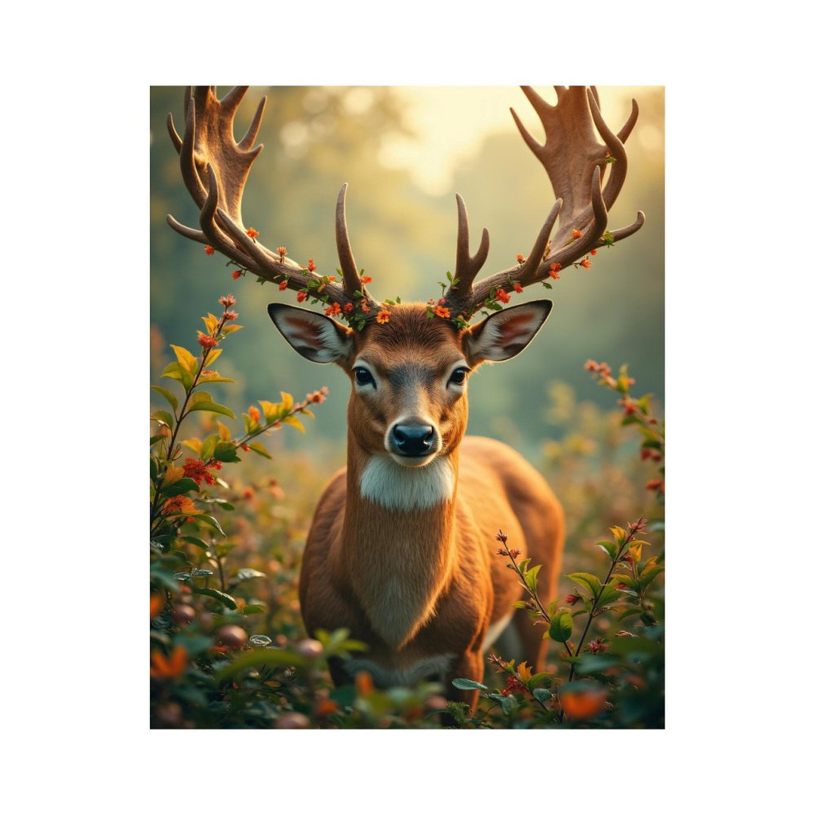 Paint by Numbers Kit for Adults, Majestic Deer In Sunlit Meadow Paint by Numbers, Easy Paint by Numbers Kit for Adults Beginner, DIY Adult Paint by Number Kits on Canvas, Home Decor
