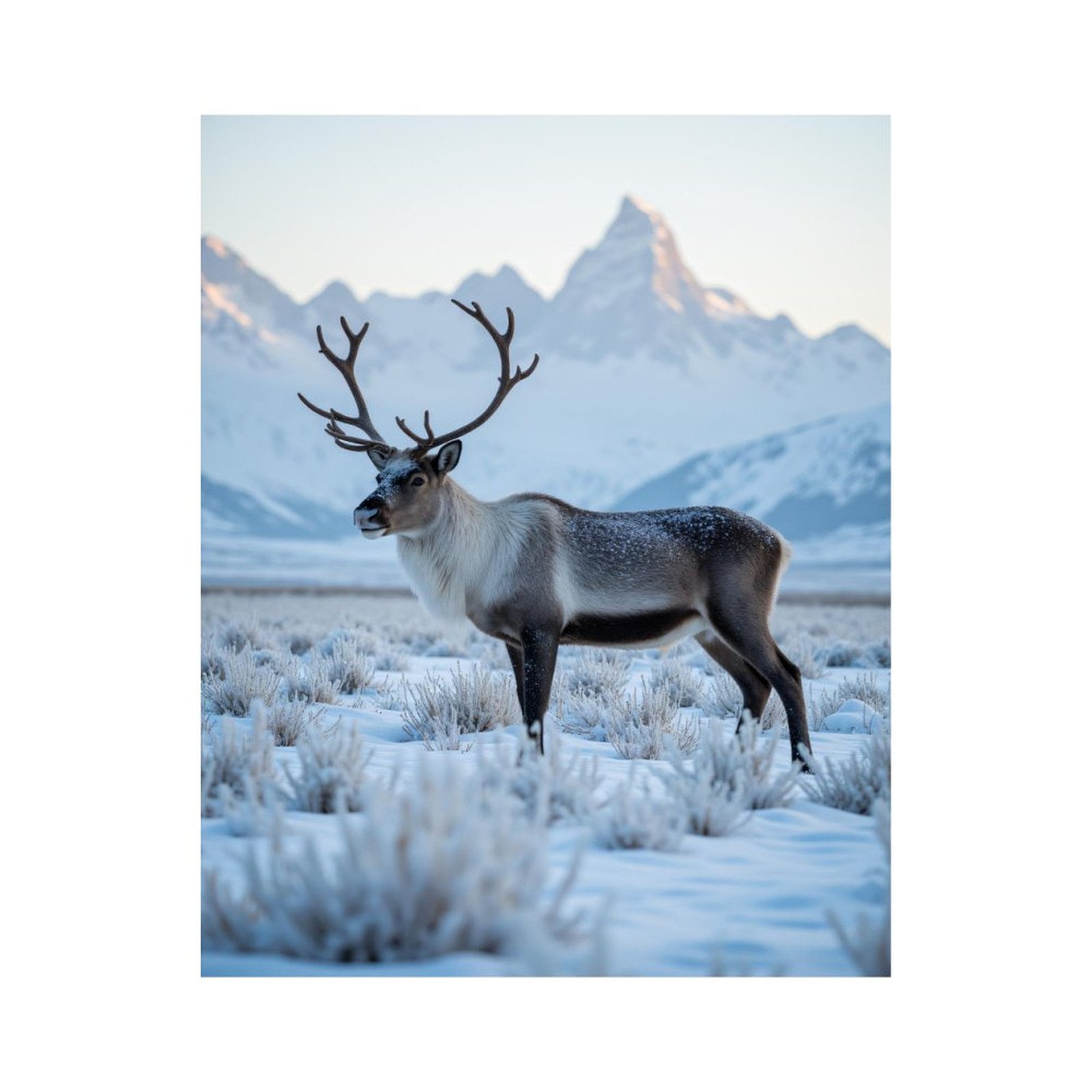 Paint by Numbers Kit for Adults, Majestic Deer Winter Mountain Scene Paint by Numbers, Easy Paint by Numbers Kit for Adults Beginner, DIY Adult Paint by Number Kits on Canvas, Home Decor