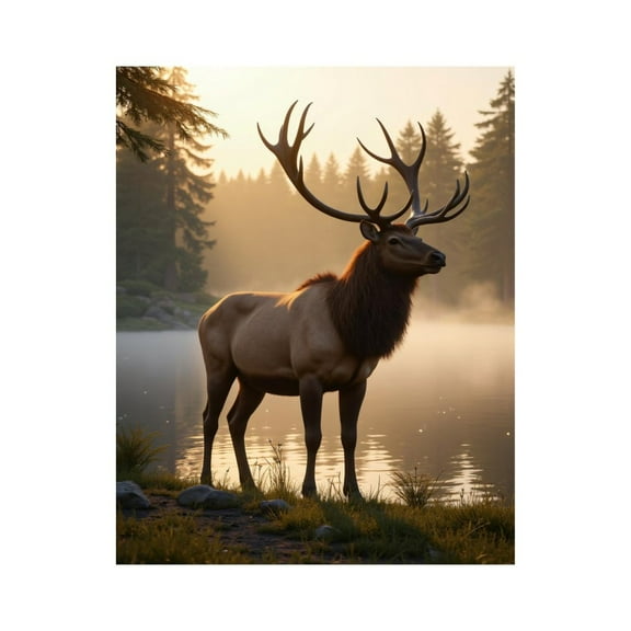 Paint by Numbers Kit for Adults, Majestic Elk Forest Sunrise Paint by Numbers, Easy Paint by Numbers Kit for Adults Beginner, DIY Adult Paint by Number Kits on Canvas, Home Decor
