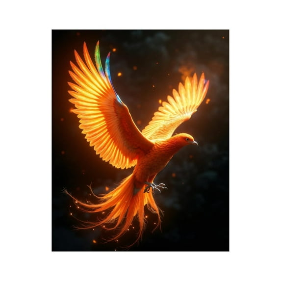 Paint by Numbers Kit for Adults, Majestic Fiery Bird Soaring Elegance Paint by Numbers, Easy Paint by Numbers Kit for Adults Beginner, DIY Adult Paint by Number Kits on Canvas, 12x16in Home Decor