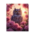 thumbnail image 1 of Paint by Numbers Kit for Adults, Majestic Owl Surrounded By Flowers Paint by Numbers, Easy Paint by Numbers Kit for Adults Beginner, DIY Adult Paint by Number Kits on Canvas, 12x16in Home Decor, 1 of 7