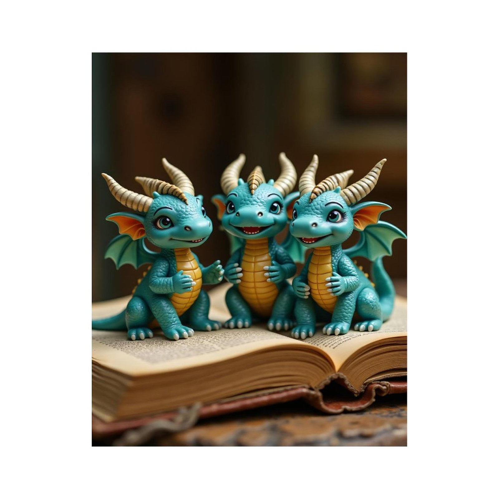 Paint by Numbers Kit for Adults, Miniature Blue Dragons Scene Paint by Numbers, Easy Paint by Numbers Kit for Adults Beginner, DIY Adult Paint by Number Kits on Canvas, Home Decor