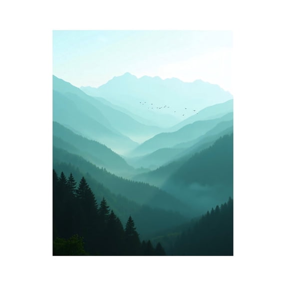 Paint by Numbers Kit for Adults, Mist Covered Mountain Peaks Paint by Numbers, Easy Paint by Numbers Kit for Adults Beginner, DIY Adult Paint by Number Kits on Canvas, Home Decor
