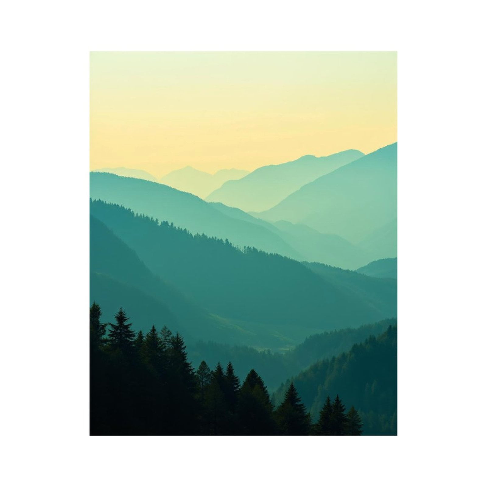 Paint by Numbers Kit for Adults, Misty Mountain Layers Sunrise Paint by Numbers, Easy Paint by Numbers Kit for Adults Beginner, DIY Adult Paint by Number Kits on Canvas, 12x16in Home Decor