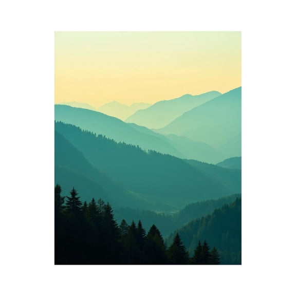 Paint by Numbers Kit for Adults, Misty Mountain Layers Sunrise Paint by Numbers, Easy Paint by Numbers Kit for Adults Beginner, DIY Adult Paint by Number Kits on Canvas, 12x16in Home Decor