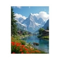thumbnail image 1 of Paint by Numbers Kit for Adults, Mountain Lake Canoe Flowers Scenery Paint by Numbers, Easy Paint by Numbers Kit for Adults Beginner, DIY Adult Paint by Number Kits on Canvas, 12x16in Home Decor, 1 of 7