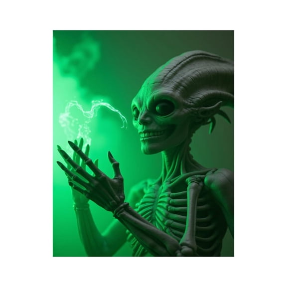 Paint by Numbers Kit for Adults, Mysterious Alien Green Glow Paint by Numbers, Easy Paint by Numbers Kit for Adults Beginner, DIY Adult Paint by Number Kits on Canvas, 12x16in Home Decor