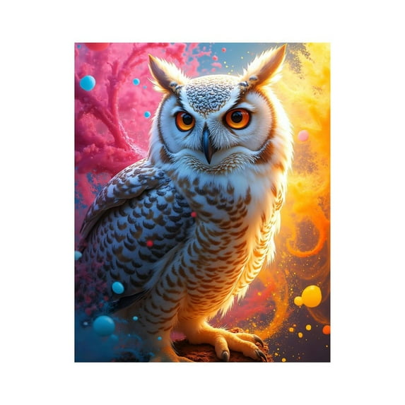 Paint by Numbers Kit for Adults, Mystical Owl Vibrant Colors Art Paint by Numbers, Easy Paint by Numbers Kit for Adults Beginner, DIY Adult Paint by Number Kits on Canvas, Home Decor