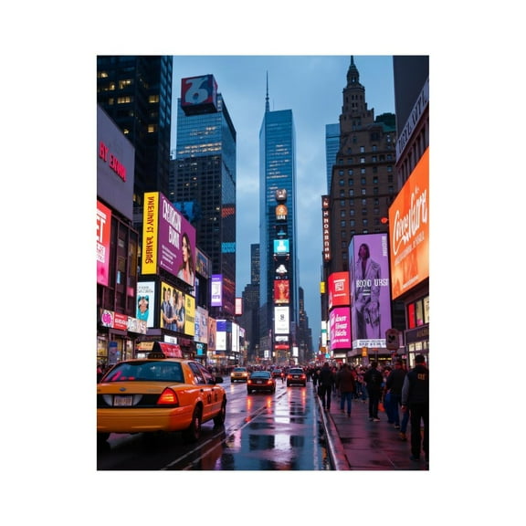 Paint by Numbers Kit for Adults, New York City Night Lights Street Paint by Numbers, Easy Paint by Numbers Kit for Adults Beginner, DIY Adult Paint by Number Kits on Canvas, Home Decor