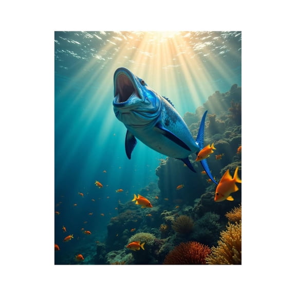 Paint by Numbers Kit for Adults, Ocean Predator Coral Reef Scene Paint by Numbers, Easy Paint by Numbers Kit for Adults Beginner, DIY Adult Paint by Number Kits on Canvas, Home Decor