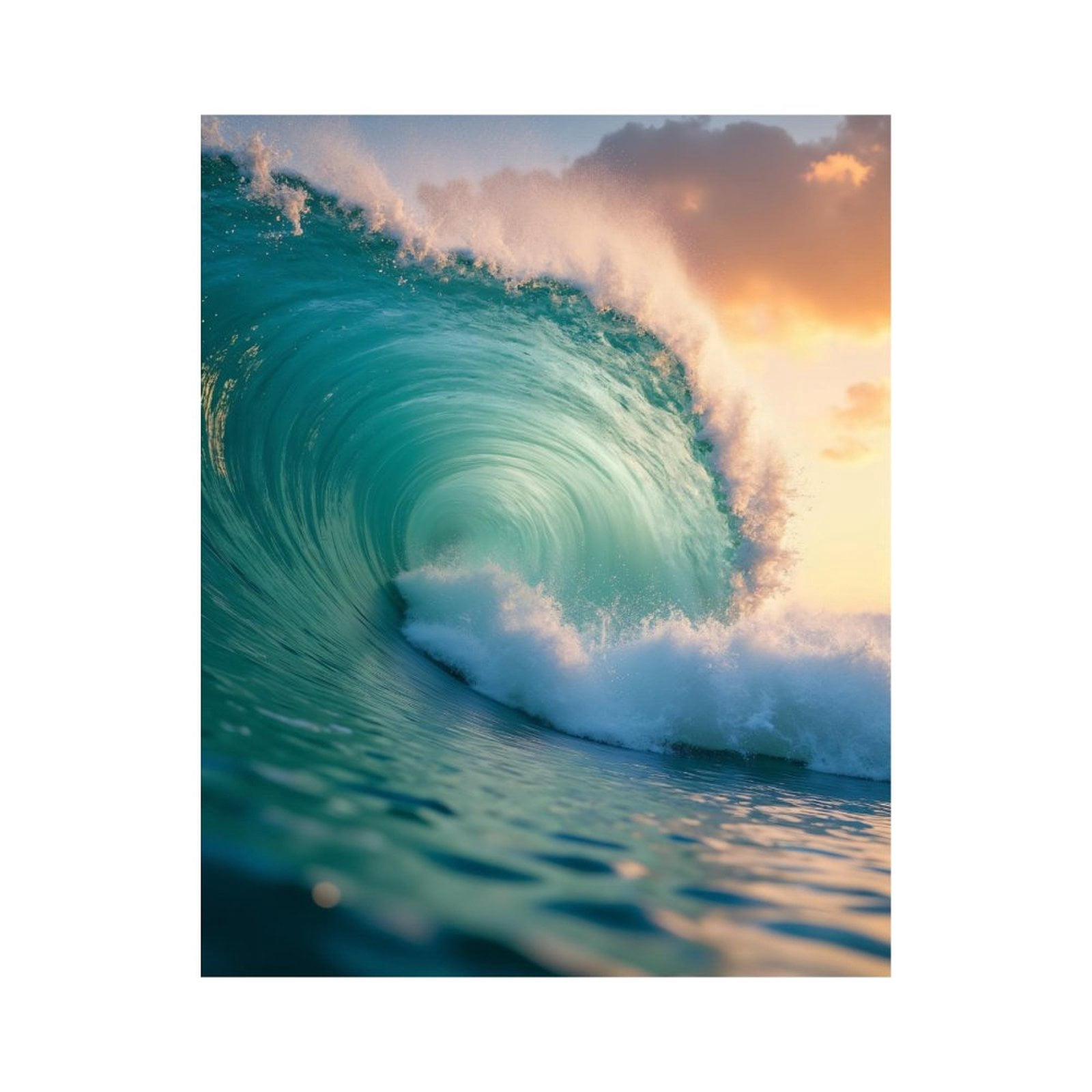 Paint by Numbers Kit for Adults, Ocean Wave Surfing Sunset Beauty Paint by Numbers, Easy Paint by Numbers Kit for Adults Beginner, DIY Adult Paint by Number Kits on Canvas, Home Decor