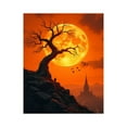 thumbnail image 1 of Paint by Numbers Kit for Adults, Orange Moon Silhouette Scene Paint by Numbers, Easy Paint by Numbers Kit for Adults Beginner, DIY Adult Paint by Number Kits on Canvas, Home Decor, 1 of 7