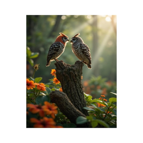 Paint by Numbers Kit for Adults, Owls Perched On Tree Stump Paint by Numbers, Easy Paint by Numbers Kit for Adults Beginner, DIY Adult Paint by Number Kits on Canvas, 12x16in Home Decor