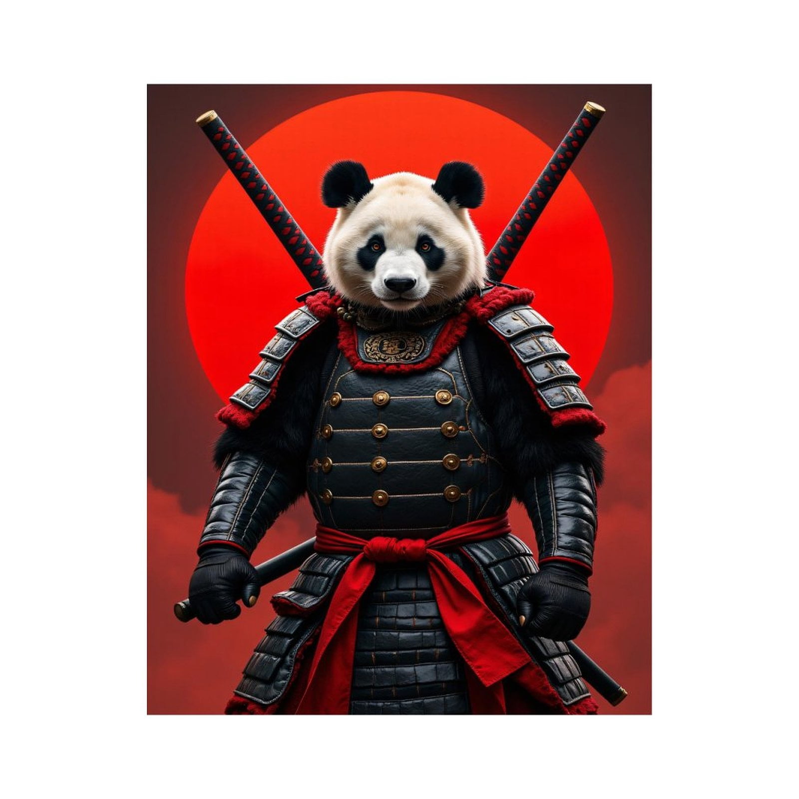 Paint by Numbers Kit for Adults, Panda Samurai Warrior Epic Sunset Paint by Numbers, Easy Paint by Numbers Kit for Adults Beginner, DIY Adult Paint by Number Kits on Canvas, Home Decor