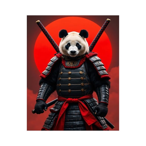 Paint by Numbers Kit for Adults, Panda Samurai Warrior Epic Sunset Paint by Numbers, Easy Paint by Numbers Kit for Adults Beginner, DIY Adult Paint by Number Kits on Canvas, Home Decor