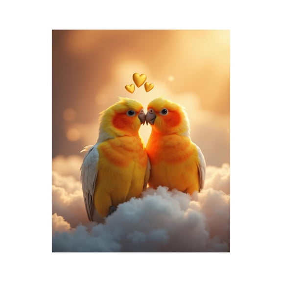 Paint by Numbers Kit for Adults, Parrots In Love On Cloudy Sunrise Paint by Numbers, Easy Paint by Numbers Kit for Adults Beginner, DIY Adult Paint by Number Kits on Canvas, 12x16in Home Decor