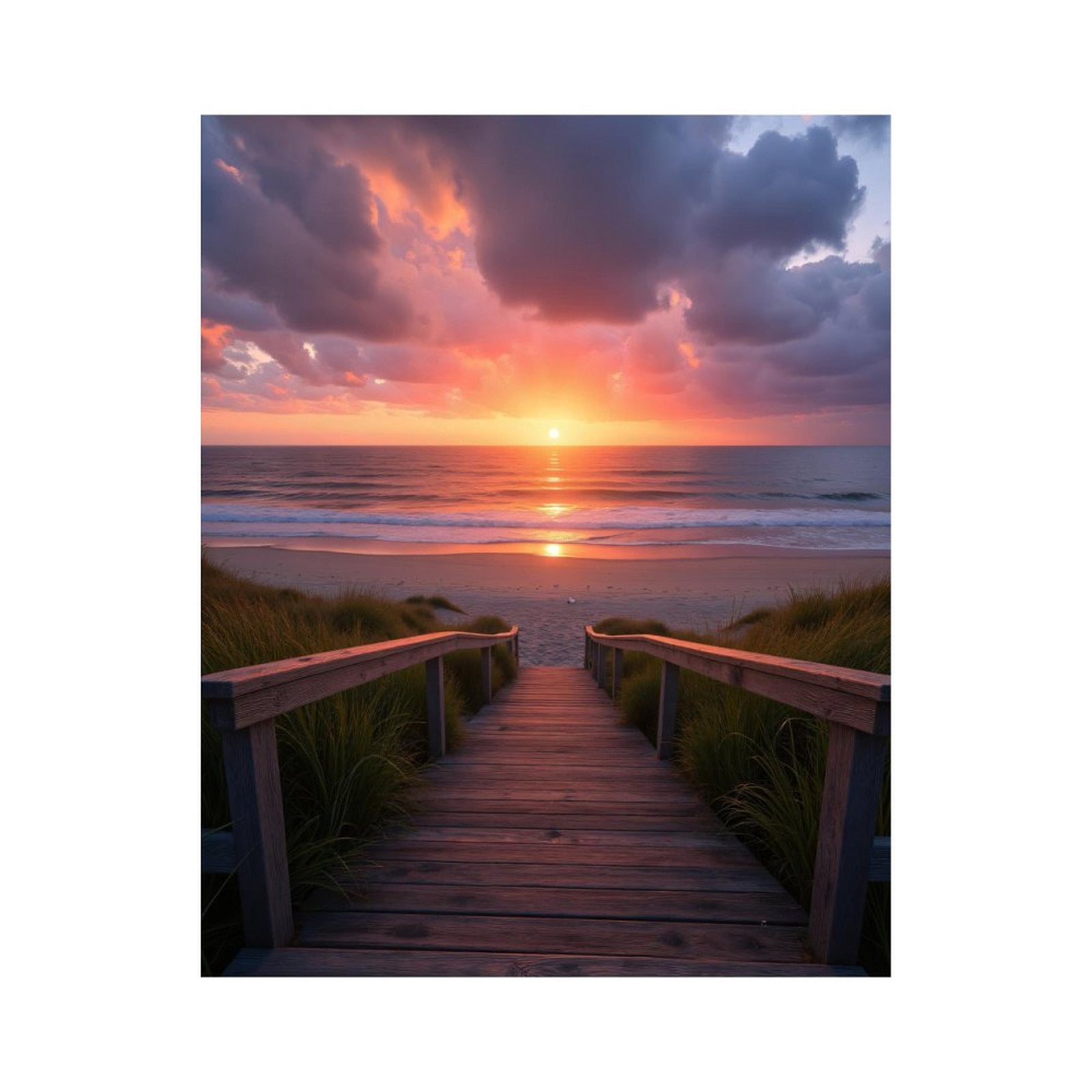Paint by Numbers Kit for Adults, Pathway To Ocean Sunset Sky Paint by ...