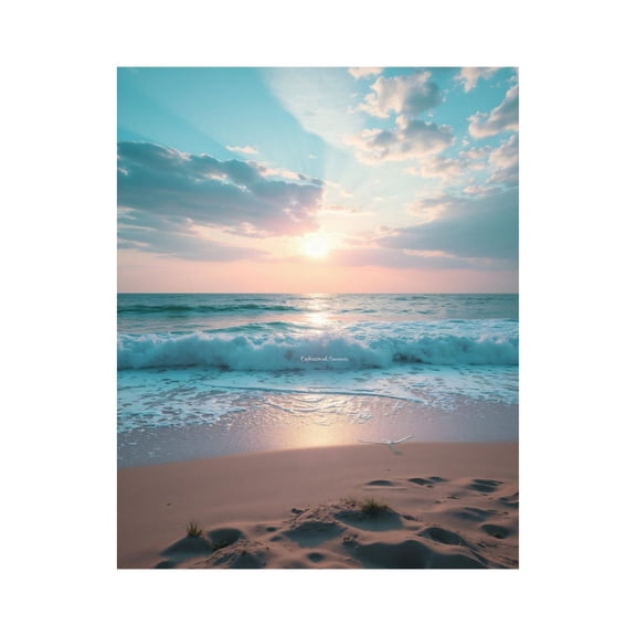 Paint by Numbers Kit for Adults, Peaceful Sunset Over Ocean Waves Paint by Numbers, Easy Paint by Numbers Kit for Adults Beginner, DIY Adult Paint by Number Kits on Canvas, Home Decor