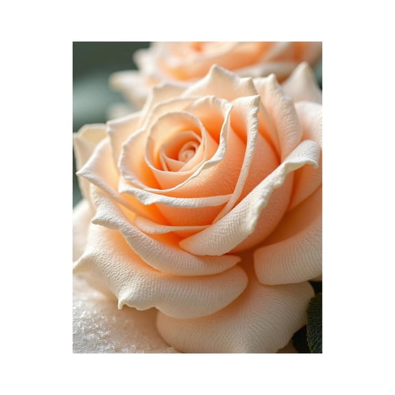 Paint by Numbers Kit for Adults, Peach Rose Closeup Soft Petals Paint by Numbers, Easy Paint by Numbers Kit for Adults Beginner, DIY Adult Paint by Number Kits on Canvas, Home Decor