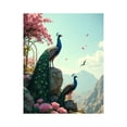 thumbnail image 1 of Paint by Numbers Kit for Adults, Peacocks Blossoms Mountain Scene Paint by Numbers, Easy Paint by Numbers Kit for Adults Beginner, DIY Adult Paint by Number Kits on Canvas, Home Decor, 1 of 7