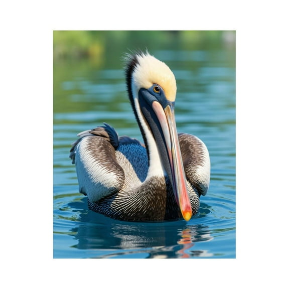 Paint by Numbers Kit for Adults, Pelican Calm Water Nature Scene Paint by Numbers, Easy Paint by Numbers Kit for Adults Beginner, DIY Adult Paint by Number Kits on Canvas, Home Decor