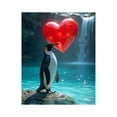 thumbnail image 1 of Paint by Numbers Kit for Adults, Penguin Red Heart Waterfall Scene Paint by Numbers, Easy Paint by Numbers Kit for Adults Beginner, DIY Adult Paint by Number Kits on Canvas, Home Decor, 1 of 7