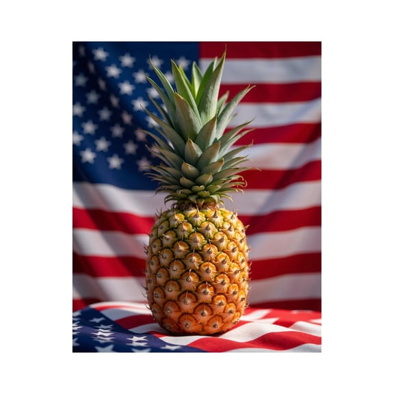 Paint by Numbers Kit for Adults, Pineapple Patriotic Flag Display Paint by Numbers, Easy Paint by Numbers Kit for Adults Beginner, DIY Adult Paint by Number Kits on Canvas, 12x16in Home Decor