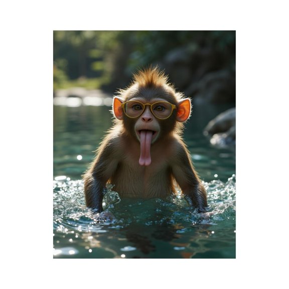 Paint by Numbers Kit for Adults, Playful Monkey With Glasses Paint by Numbers, Easy Paint by Numbers Kit for Adults Beginner, DIY Adult Paint by Number Kits on Canvas, Home Decor