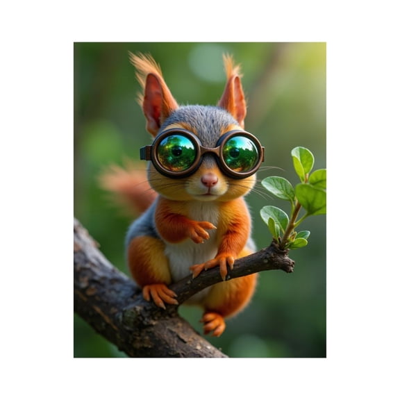 Paint by Numbers Kit for Adults, Playful Squirrel Goggles Forest Fun Paint by Numbers, Easy Paint by Numbers Kit for Adults Beginner, DIY Adult Paint by Number Kits on Canvas, 12x16in Home Decor