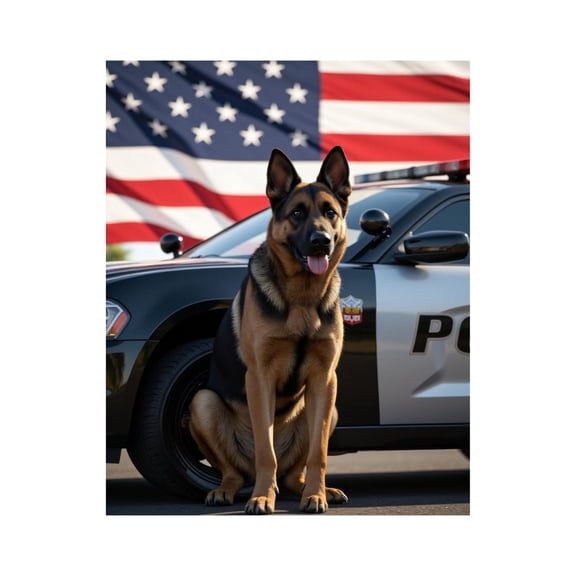 Paint by Numbers Kit for Adults, Police Dog Duty Pride National Paint by Numbers, Easy Paint by Numbers Kit for Adults Beginner, DIY Adult Paint by Number Kits on Canvas, Home Decor