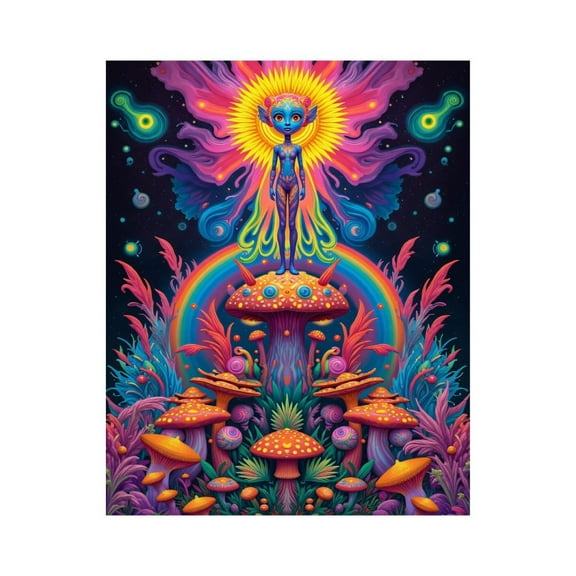 Paint by Numbers Kit for Adults, Psychedelic Fantasy Art Alien Paint by Numbers, Easy Paint by Numbers Kit for Adults Beginner, DIY Adult Paint by Number Kits on Canvas, Home Decor