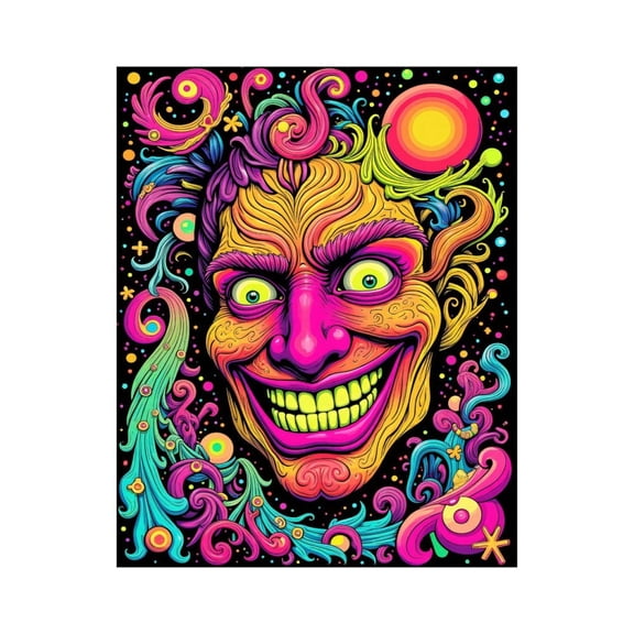 Paint by Numbers Kit for Adults, Psychedelic Vibrant Face Art Illustration Paint by Numbers, Easy Paint by Numbers Kit for Adults Beginner, DIY Adult Paint by Number Kits on Canvas, Home Decor