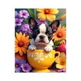 thumbnail image 1 of Paint by Numbers Kit for Adults, Puppy In Teacup With Colorful Flowers Paint by Numbers, Easy Paint by Numbers Kit for Adults Beginner, DIY Adult Paint by Number Kits on Canvas, 12x16in Home Decor, 1 of 7