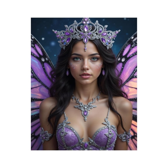 Paint by Numbers Kit for Adults, Purple Fairy Queen Enchantment Paint by Numbers, Easy Paint by Numbers Kit for Adults Beginner, DIY Adult Paint by Number Kits on Canvas, Home Decor