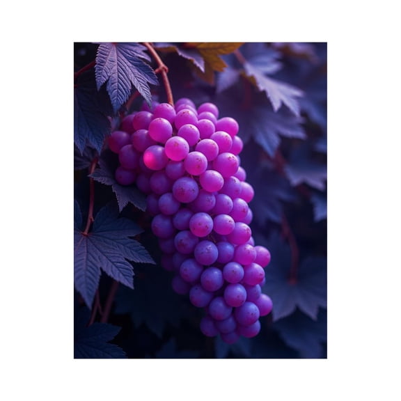 Paint by Numbers Kit for Adults, Purple Grapes Vine Leaves Paint by Numbers, Easy Paint by Numbers Kit for Adults Beginner, DIY Adult Paint by Number Kits on Canvas, Home Decor