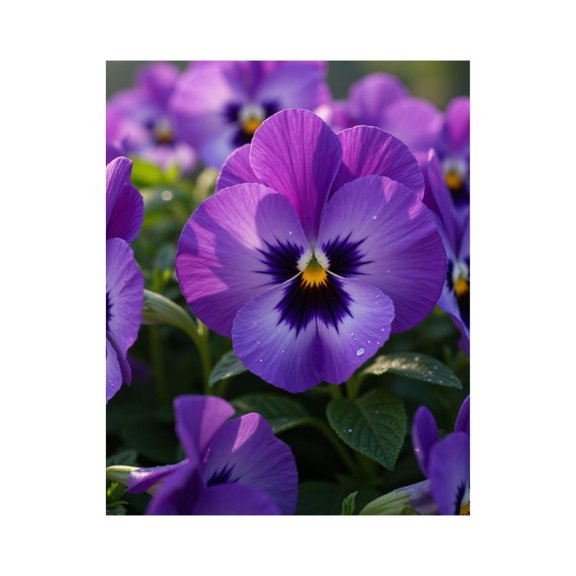 Paint by Numbers Kit for Adults, Purple Petals Morning Dew Paint by Numbers, Easy Paint by Numbers Kit for Adults Beginner, DIY Adult Paint by Number Kits on Canvas, Home Decor