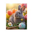 thumbnail image 1 of Paint by Numbers Kit for Adults, Rabbit Spring Tulips Easter Egg Paint by Numbers, Easy Paint by Numbers Kit for Adults Beginner, DIY Adult Paint by Number Kits on Canvas, 12x16in Home Decor, 1 of 7