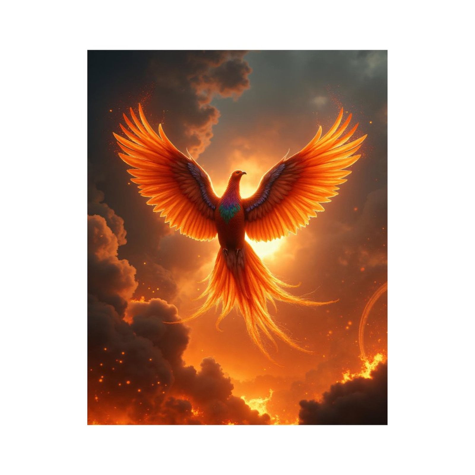 Paint by Numbers Kit for Adults, Radiant Phoenix Soaring Skies Paint by Numbers, Easy Paint by Numbers Kit for Adults Beginner, DIY Adult Paint by Number Kits on Canvas, 12x16in Home Decor