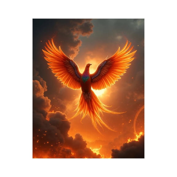 Paint by Numbers Kit for Adults, Radiant Phoenix Soaring Skies Paint by Numbers, Easy Paint by Numbers Kit for Adults Beginner, DIY Adult Paint by Number Kits on Canvas, 12x16in Home Decor