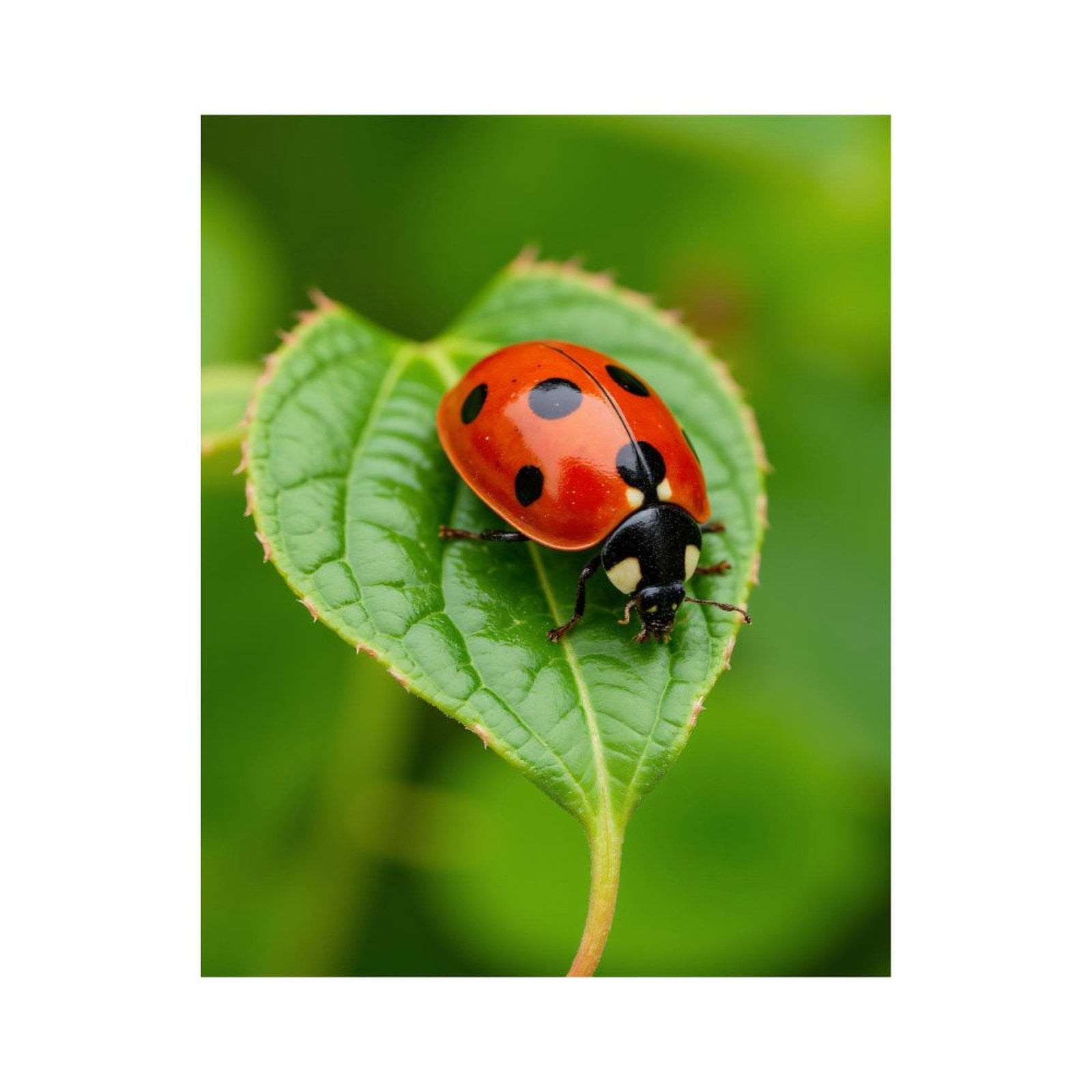 Paint by Numbers Kit for Adults, Red Ladybug On Green Leaf Paint by Numbers, Easy Paint by Numbers Kit for Adults Beginner, DIY Adult Paint by Number Kits on Canvas, 12x16in Home Decor