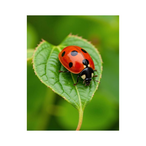 Paint by Numbers Kit for Adults, Red Ladybug On Green Leaf Paint by Numbers, Easy Paint by Numbers Kit for Adults Beginner, DIY Adult Paint by Number Kits on Canvas, 12x16in Home Decor