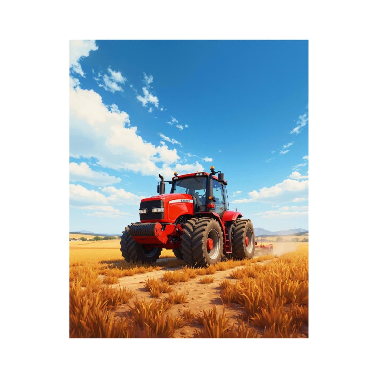 Paint by Numbers Kit for Adults, Red Tractor In Golden Wheat Field Paint by Numbers, Easy Paint by Numbers Kit for Adults Beginner, DIY Adult Paint by Number Kits on Canvas, Home Decor