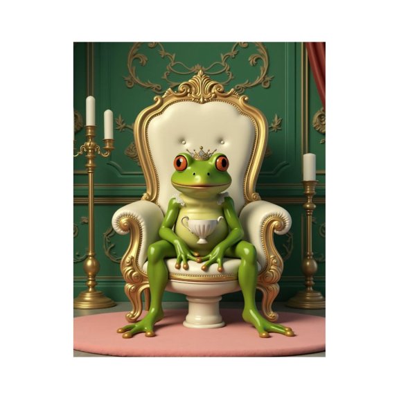 Paint by Numbers Kit for Adults, Regal Frog Throne Room Paint by Numbers, Easy Paint by Numbers Kit for Adults Beginner, DIY Adult Paint by Number Kits on Canvas, 12x16in Home Decor