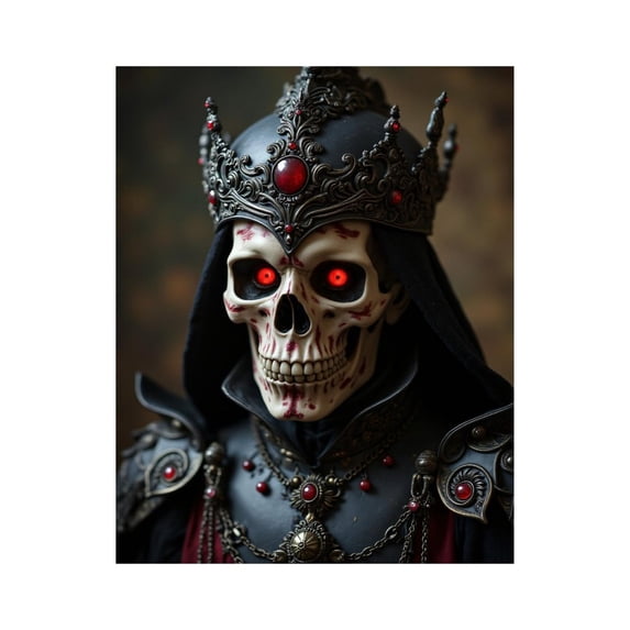 Paint by Numbers Kit for Adults, Regal Skeleton Red Eyes Crown Paint by Numbers, Easy Paint by Numbers Kit for Adults Beginner, DIY Adult Paint by Number Kits on Canvas, 12x16in Home Decor
