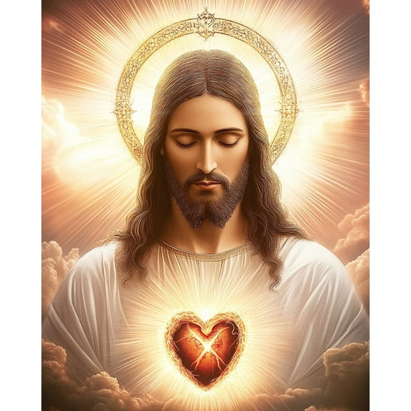 Paint by Numbers Kit for Adults-Religious Jesus (3)- Beginner DIY Color by Number Set on Canvas Acrylic Oil Paintings Crafts, Gifts, Home Wall Decor (12 X 16 inches)-