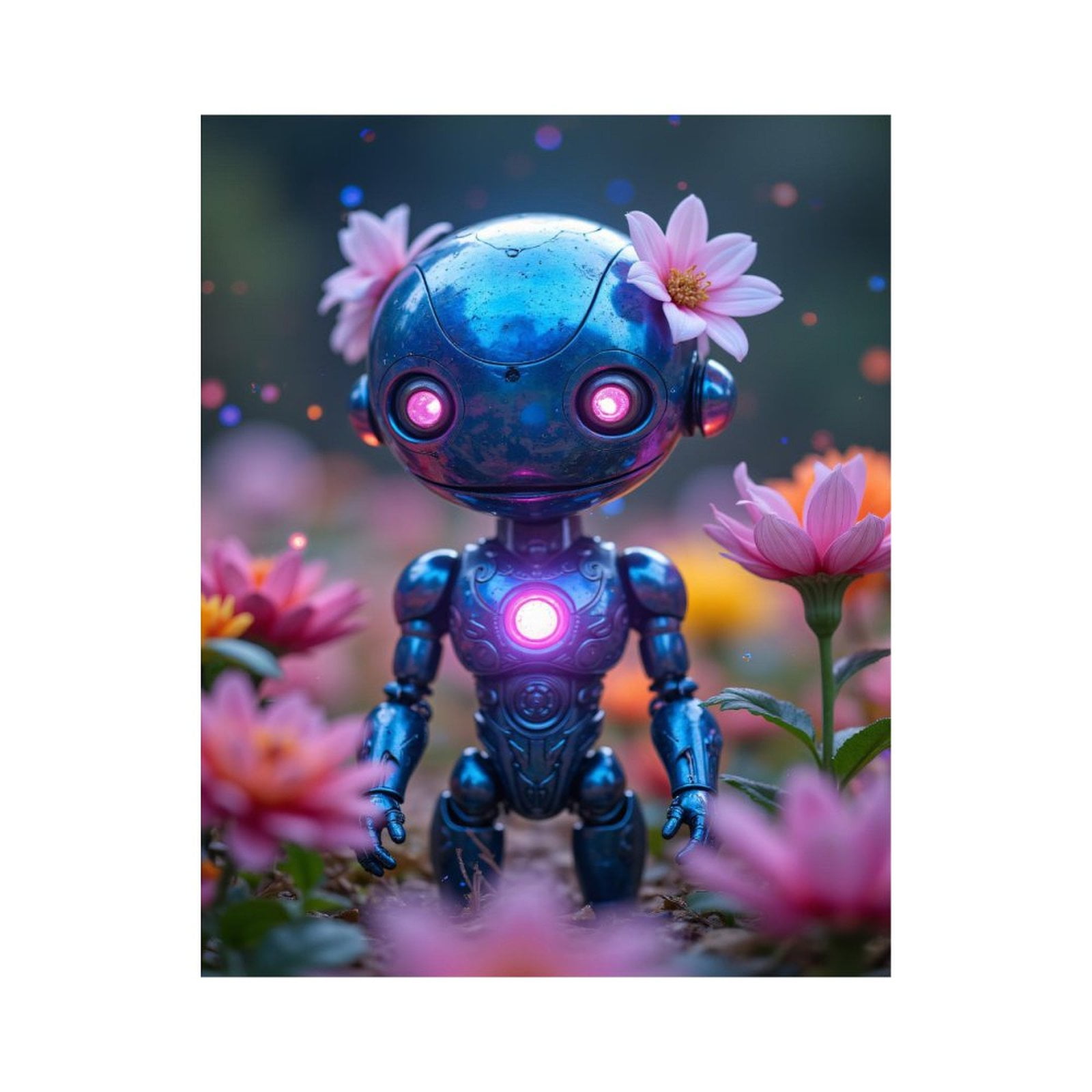 Paint by Numbers Kit for Adults, Robotic Blossoms Fantasy Scene Paint by Numbers, Easy Paint by Numbers Kit for Adults Beginner, DIY Adult Paint by Number Kits on Canvas, Home Decor