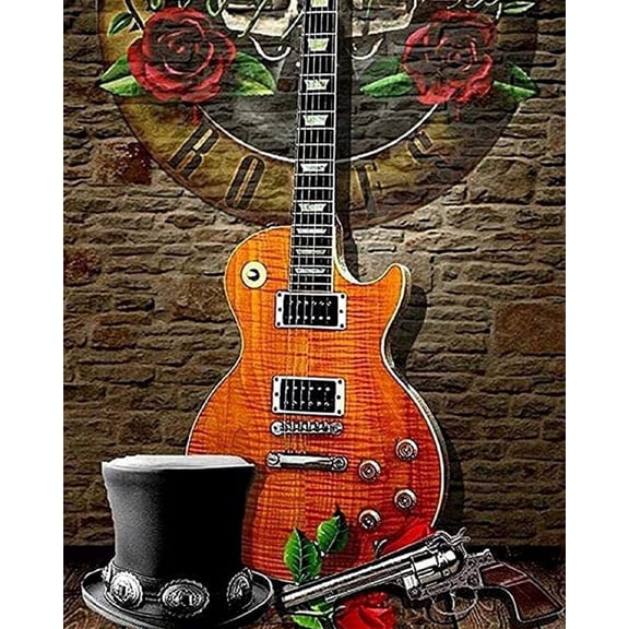 Paint by Numbers Kit for Adults -Rock Singer Guns Rose- Beginner Oil Paingting Kits Drawing DIY Acrylic Arts Craft Kit Gift for Home Decor 16X20 Inch-
