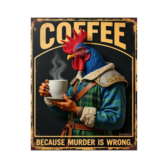 Paint by Numbers Kit for Adults, Rooster Coffee Mug Humor Paint by Numbers, Easy Paint by Numbers Kit for Adults Beginner, DIY Adult Paint by Number Kits on Canvas, Home Decor